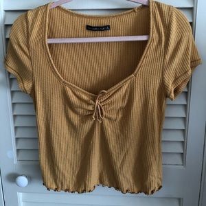 Yellow cropped top from Abercrombie